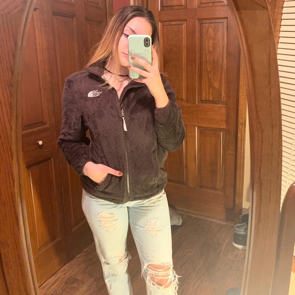 North face fuzzy jacket